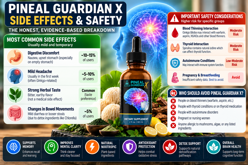 Pineal Guardian X side effects risk groups — who should consult a doctor before taking it